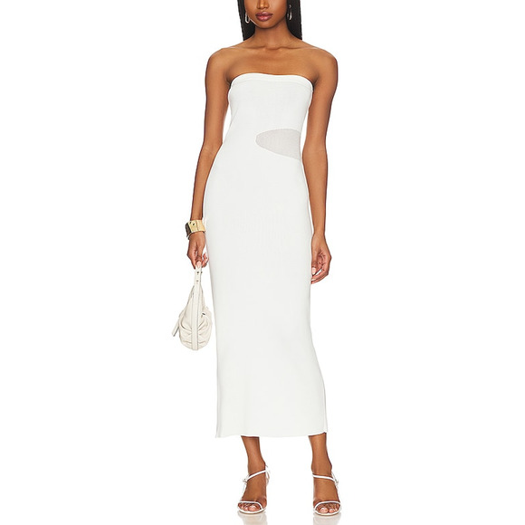 Misa Los Angeles 'Dua' White Ponte Dress Size M - Picture 1 of 4